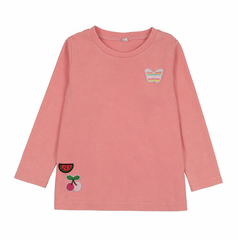 Bonjoy Washed Patch 3/4 Sleeve T-Shirt - Salmon
