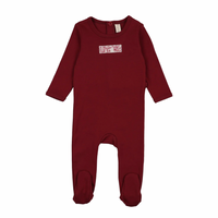 Bonjoy Abstract Vine Footie - Tab Red