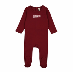 Bonjoy Abstract Vine Footie - Tab Red