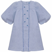 Pompomme Blue Blueberry Embroidered Dress P7278