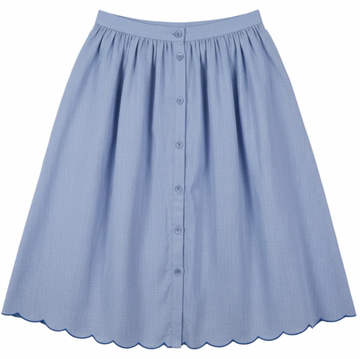 Pompomme Blueberry Blue Scallop Skirt P7276