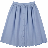Pompomme Blueberry Blue Scallop Skirt P7276