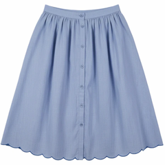 Pompomme Blueberry Blue Scallop Skirt P7276
