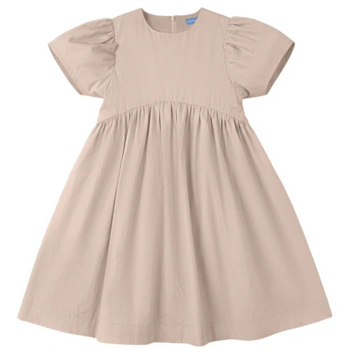 Pompomme Beige Tulle Bow Detail Dress P7298 (SHORT SLEEVES) | Buttons Bebe Pompomme Beige Tulle Bow Detail Dress P7298 (SHORT SLEEVES) | Buttons Bebe