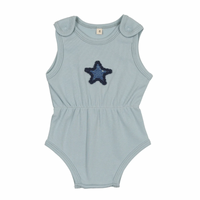 Bonjoy Crochet Shapes Romper - Blue Star