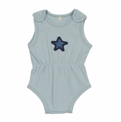 Bonjoy Crochet Shapes Romper - Blue Star