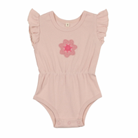 Bonjoy Crochet Shapes Romper - Pink Flower