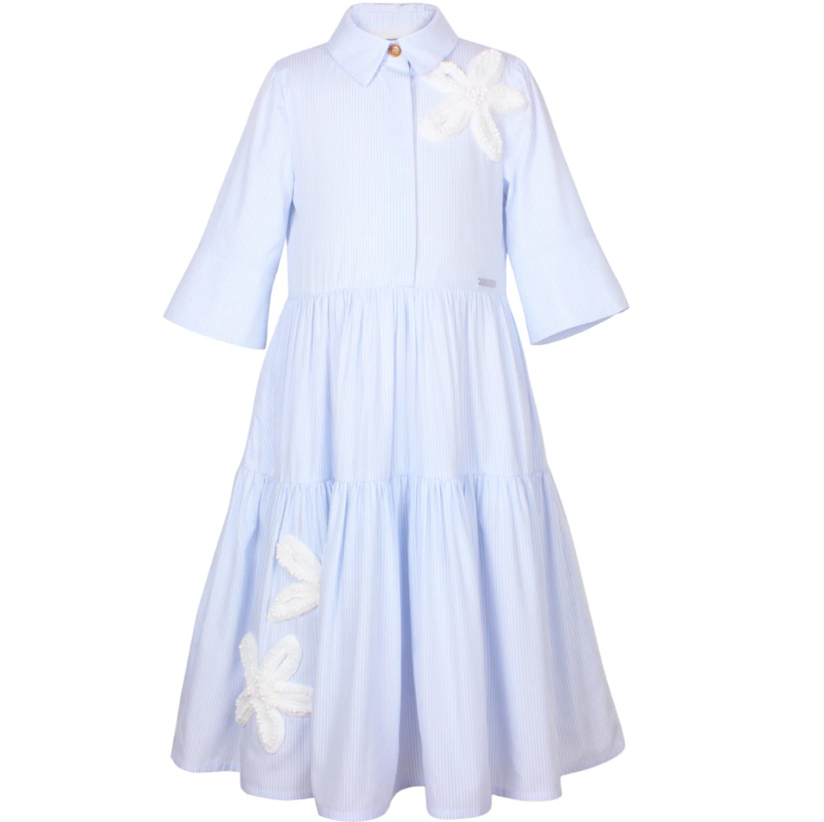 Jessie & James Sky Blue Pinstripe Era Dress Jessie & James Sky Blue Pinstripe Era Dress