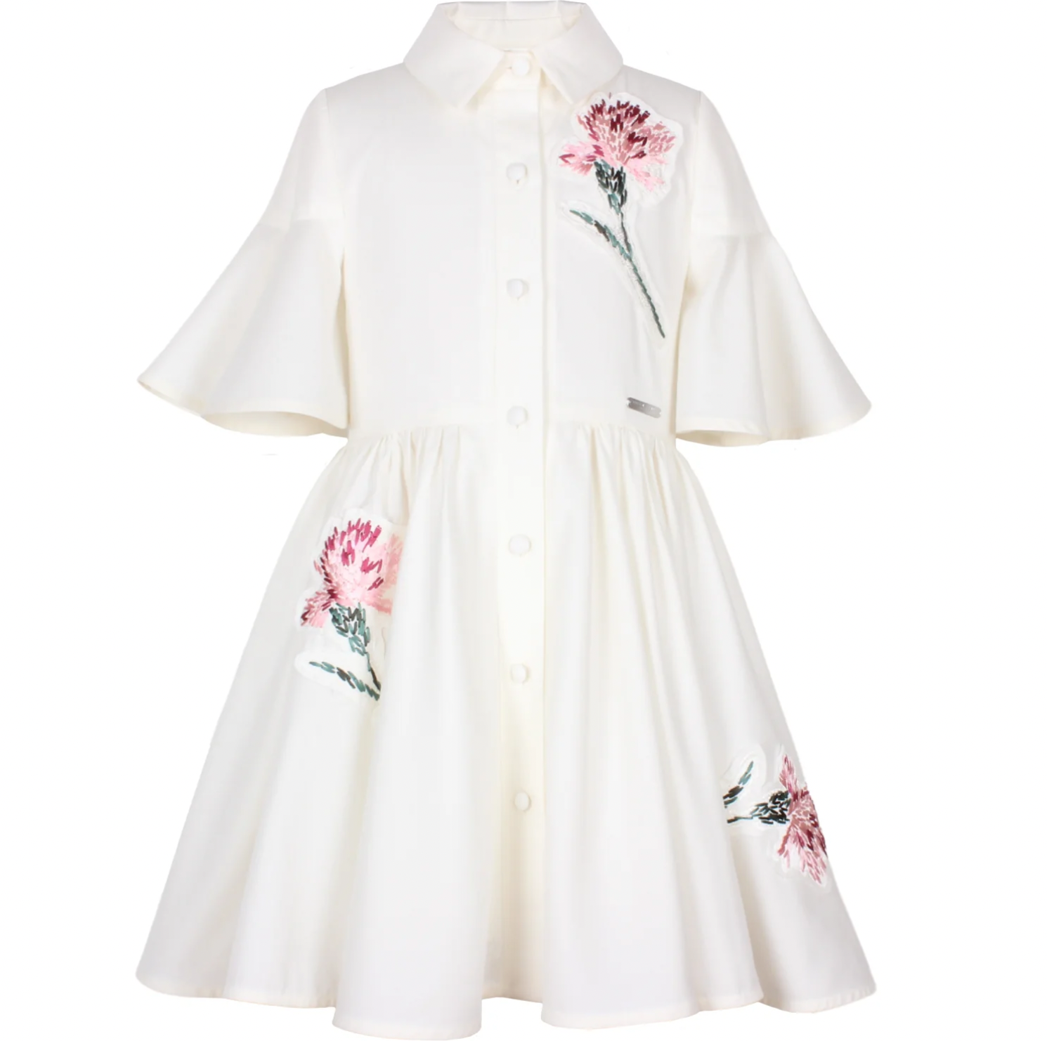 better sister white dress Jessie & James Flower Embroidery Little Sister Dress