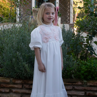 Jouet Tulle Gown With Embroidery Flowers And Ruffled Hem