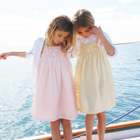 Calla Lili Girl Dress With Daisies - Yellow