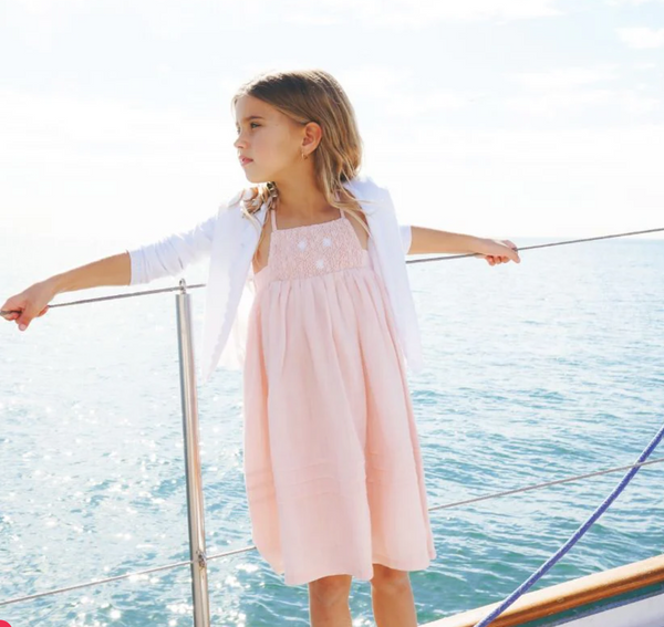 Calla Lili Girl Pointelle Cardigan - White