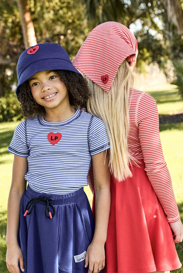 Little Parni Royal Blue/White Striped Tshirt - Short Sleeves (K621)