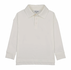 Kin And Kin White/ Blue Trimming Teen Oversized T-Shirt (D21)