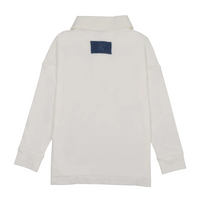 Kin And Kin White/ Blue Trimming Teen Oversized T-Shirt (D21)