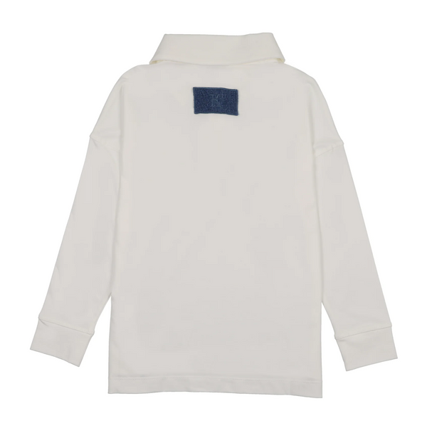 Kin And Kin White/ Blue Trimming Teen Oversized T-Shirt (D21)