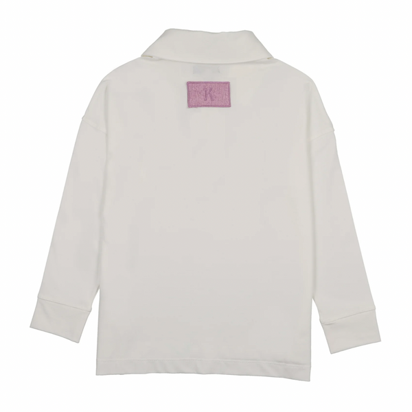 Kin And Kin White/ Mauve Trimming Teen Oversized T-Shirt (D21)