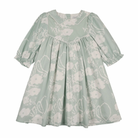 Kin And Kin Stitched Down Collar Long Sleeve Dress - Floral Print (SH2L)