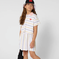 Hugo White Striped Polo Style Dress
