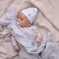 Minilabel Blue Bird Over Print Footie and Hat-Boys