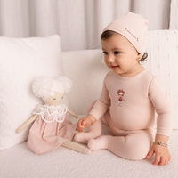 Minilabel Pink Doll Footie and Hat- Girls