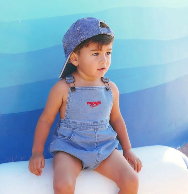 Calla Lili BB Boy Nautical Romper - Denim Blue