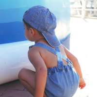 Calla Lili BB Boy Nautical Romper - Denim Blue