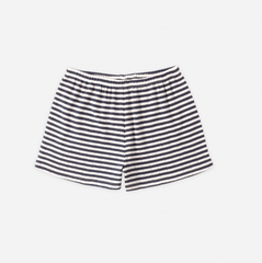 Rylee + Cru  Pointelle Shorts Navy Stripe