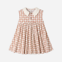 Rylee + Cru  Collared Babydoll Dress Cherry Check