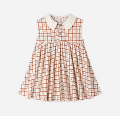 Rylee + Cru  Collared Babydoll Dress Cherry Check
