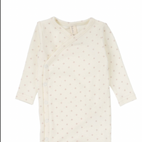 Lilette By Lil Legs Diamond Dot Footie Cream/Berry