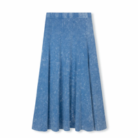 Vibe Elastic Waist Panel Midi Skirt