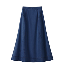 Coco Blanc Blue Denim Denim Stitched Skirt SS26