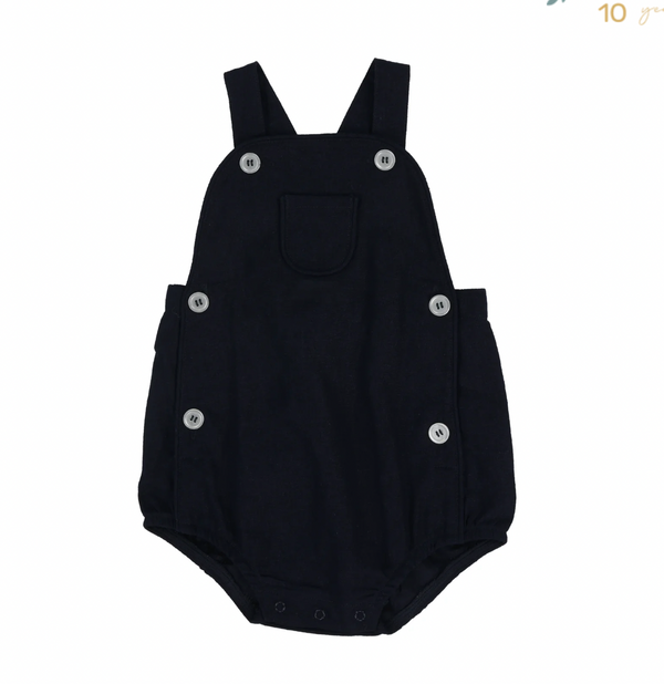 ANALOGIE BY LIL LEGS NAVY SUSPENDER SHORTS
