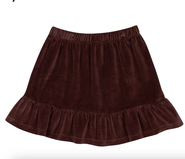 Wynken Choc Velour Skirt