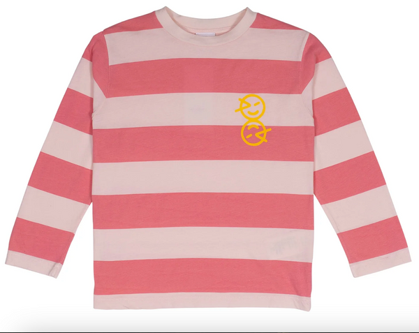 Wynken Ecru/Pink Stripe Base Layer