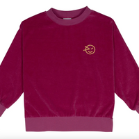 Wynken Pale Magenta Velour Sweat