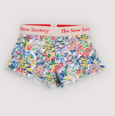 The New Society - Tns Rib Baby Short Verbena Print