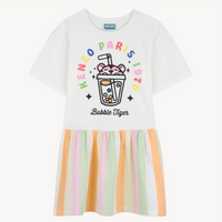 KENZO KIDS Shiny Print Dress Pink