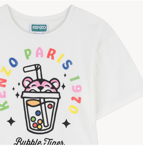 KENZO KIDS Shiny Print Dress Pink