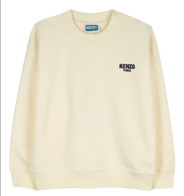 Kenzo Paris Butter Yellow Large Back Logo Sweatshirts