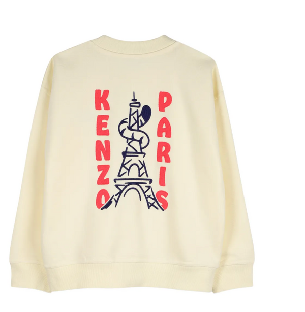 Kenzo Paris Butter Yellow Large Back Logo Sweatshirts