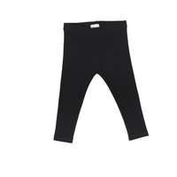 Lil Legs Black Ribbed Basics Ribbed Leggings