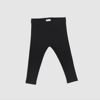 Lil Legs Black Ribbed Basics Ribbed Leggings