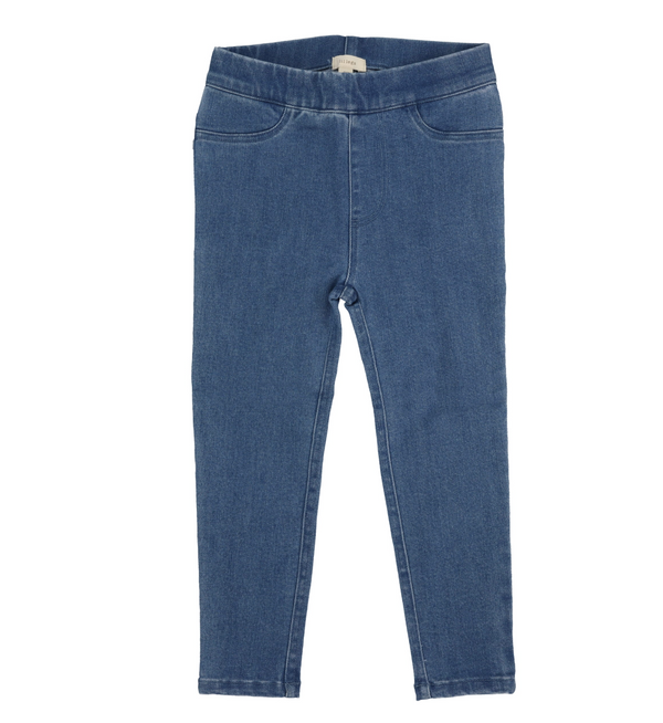 Lil Legs Mid Blue Basic Leggings Jeggings