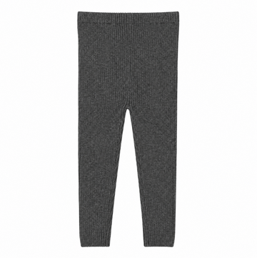 Lil Legs Mid Grey Basic Leggings Knit Leggings