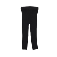 Lil Legs Black Basic Leggings Knit Leggings