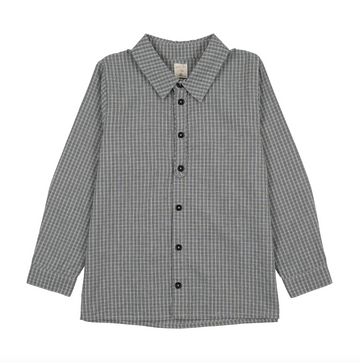 Analogy by Lil Legs Dried Blue Plaid Edition Boys Shirt