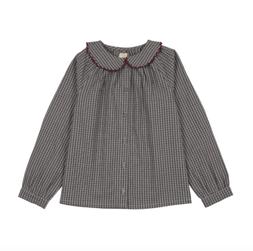 Analogy by Lil Legs Soft Grey Plaid Edition Girls Shirt