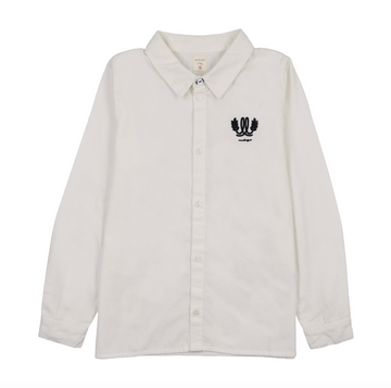 Lil Legs Winter White Signature Collection Boys Logo Shirt